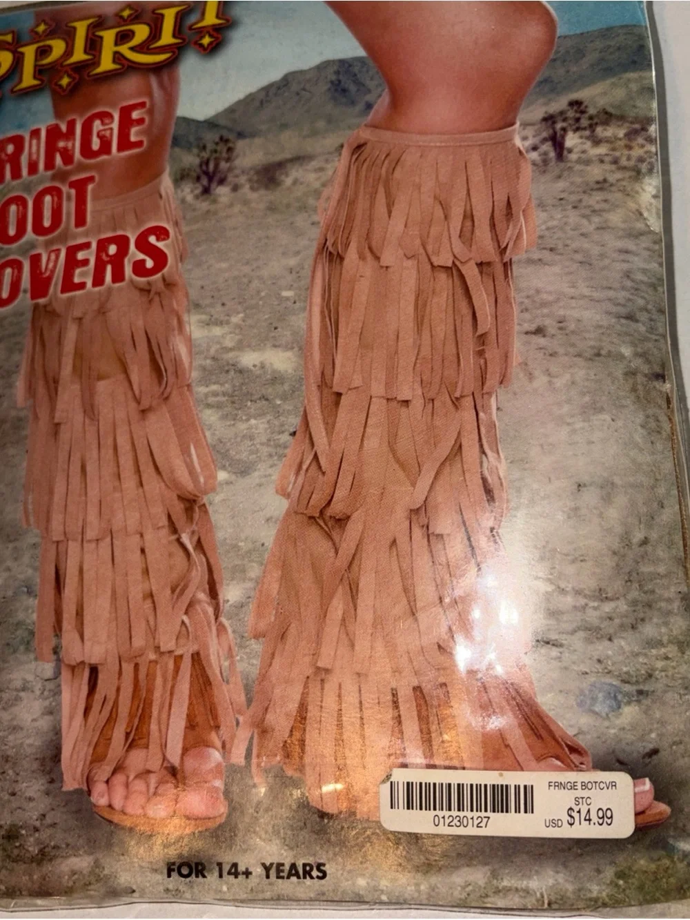 Spirit Halloween Layered Fringe Boot Covers hippie Boho one size BRAND NEW!